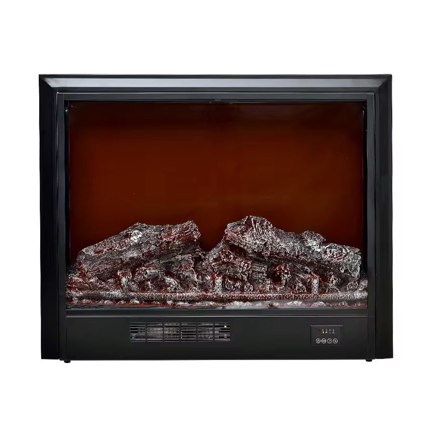 Electric fireplace with heat option, multicolored and bluetooth enabled