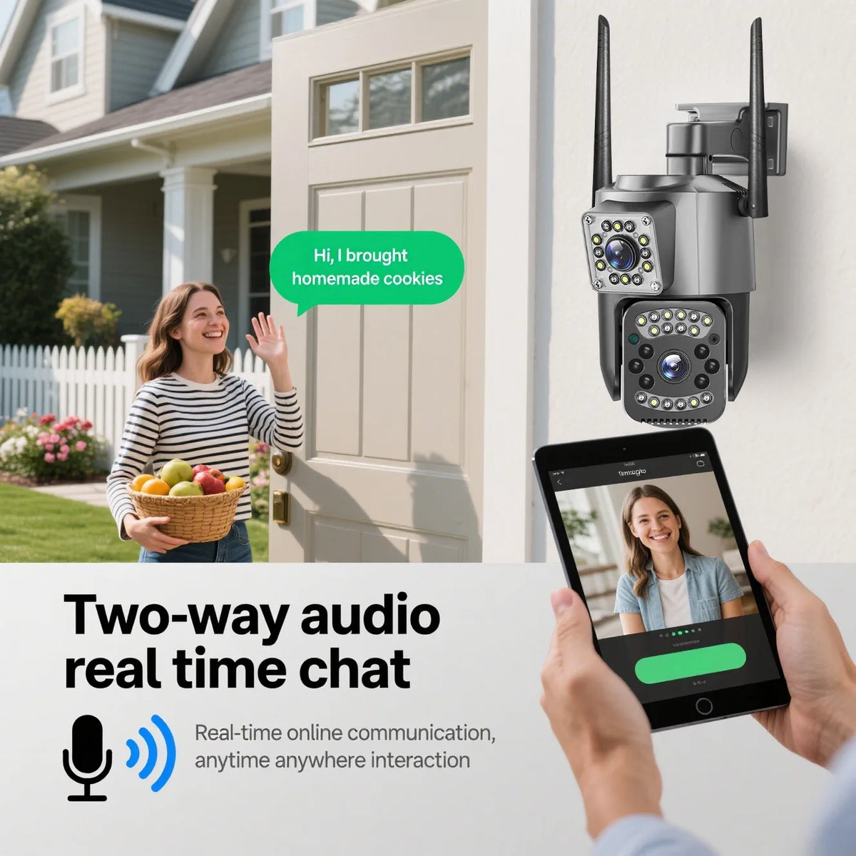 2K 4MP WiFi CCTV Camera in Kenya | Standalone Electric Dual Lens PTZ, AI Human Detection – V380 Pro | Standalone WiFi CCTV Camera in Kenya | 2K PTZ, AI Detect ZIMITO