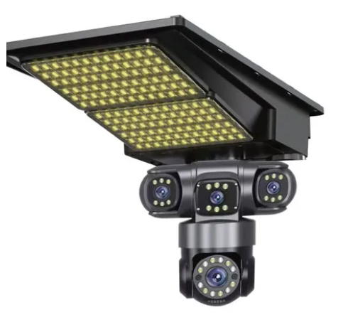 AOV 4G Solar CCTV Camera in Kenya | 4 Lens 360° PTZ, Full Color Night Vision & Floodlight (IP66 Waterproof) | 4G Solar CCTV Camera in Kenya | 360° PTZ, Night Vision ZIMITO