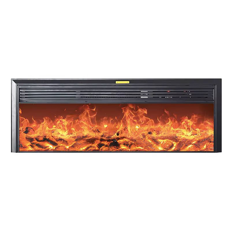 Electric Fireplace 1.2 metres long with heat, multicolored and bluetooth enabled