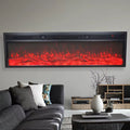 Electric Fireplace with heat, 1.5 metres long, multicolored and bluetooth enabled