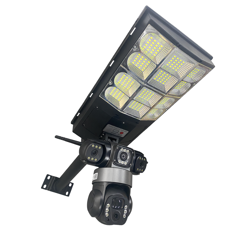 CCTV Solar Camera 4GSIM with 180W Floodlights Triple-lens With two-way talk