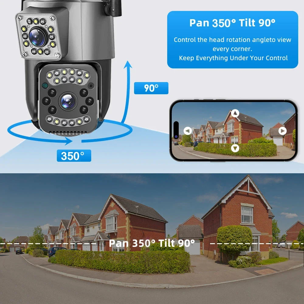 2K 4MP WiFi CCTV Camera in Kenya | Standalone Electric Dual Lens PTZ, AI Human Detection – V380 Pro | Standalone WiFi CCTV Camera in Kenya | 2K PTZ, AI Detect ZIMITO