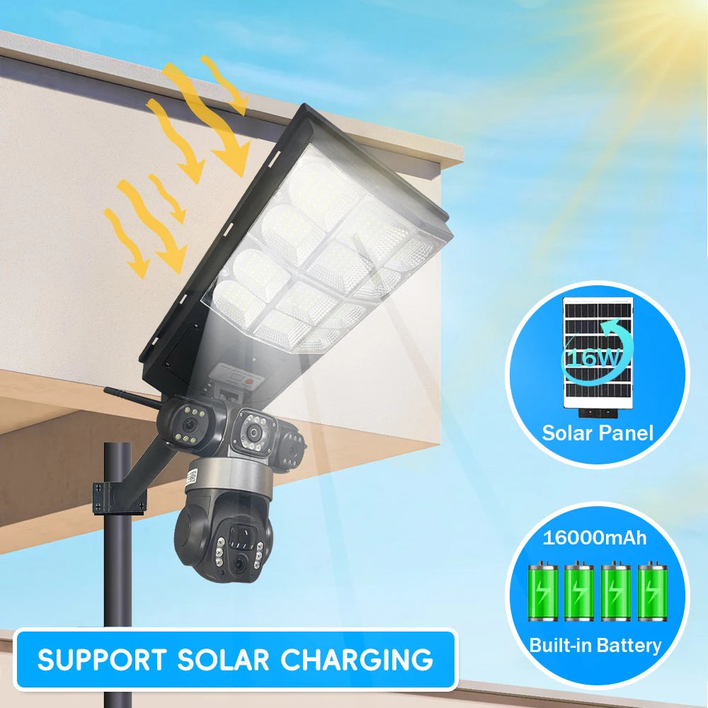 riple Lens Solar Camera Outdoor Wireless WiFi Battery Powered Home Surveillance Night Vision Security System Monitoring