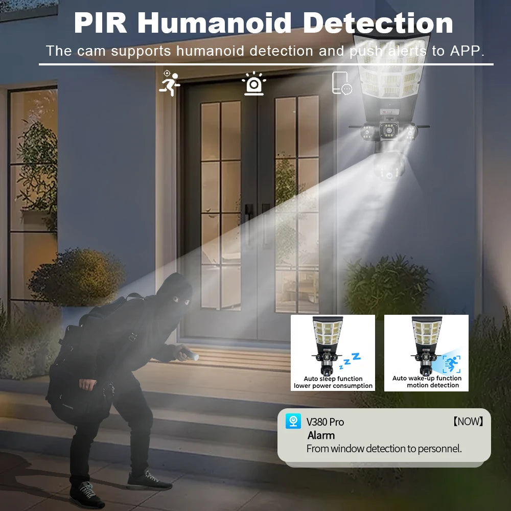 riple Lens Solar Camera Outdoor Wireless WiFi Battery Powered Home Surveillance Night Vision Security System Monitoring
