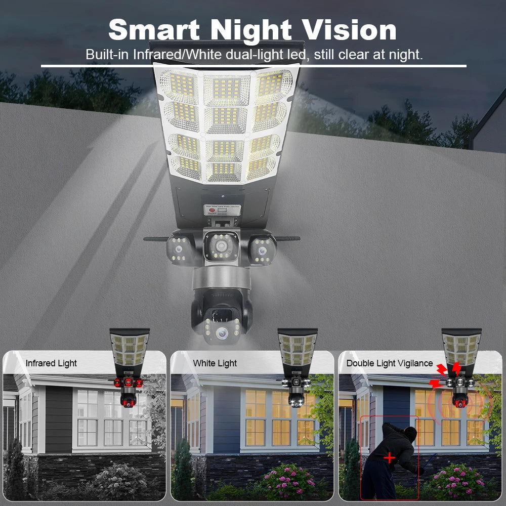 riple Lens Solar Camera Outdoor Wireless WiFi Battery Powered Home Surveillance Night Vision Security System Monitoring